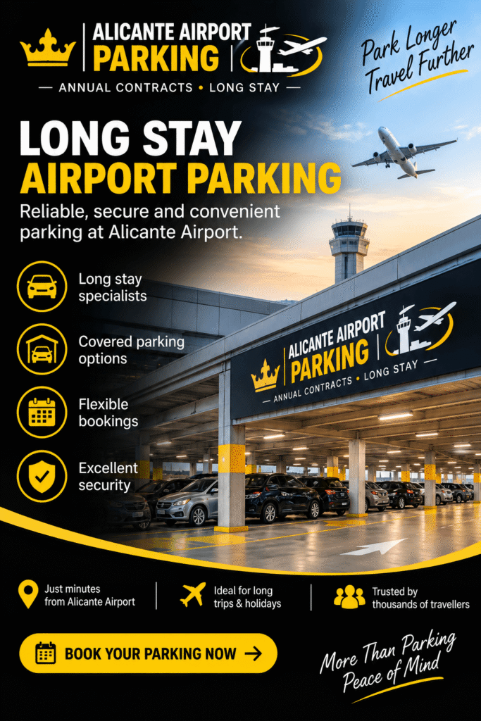 Alicante Airport Parking long-stay parking with covered parking and security