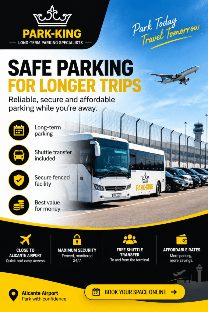 Park-King secure long-term parking with shuttle service at Alicante Airport